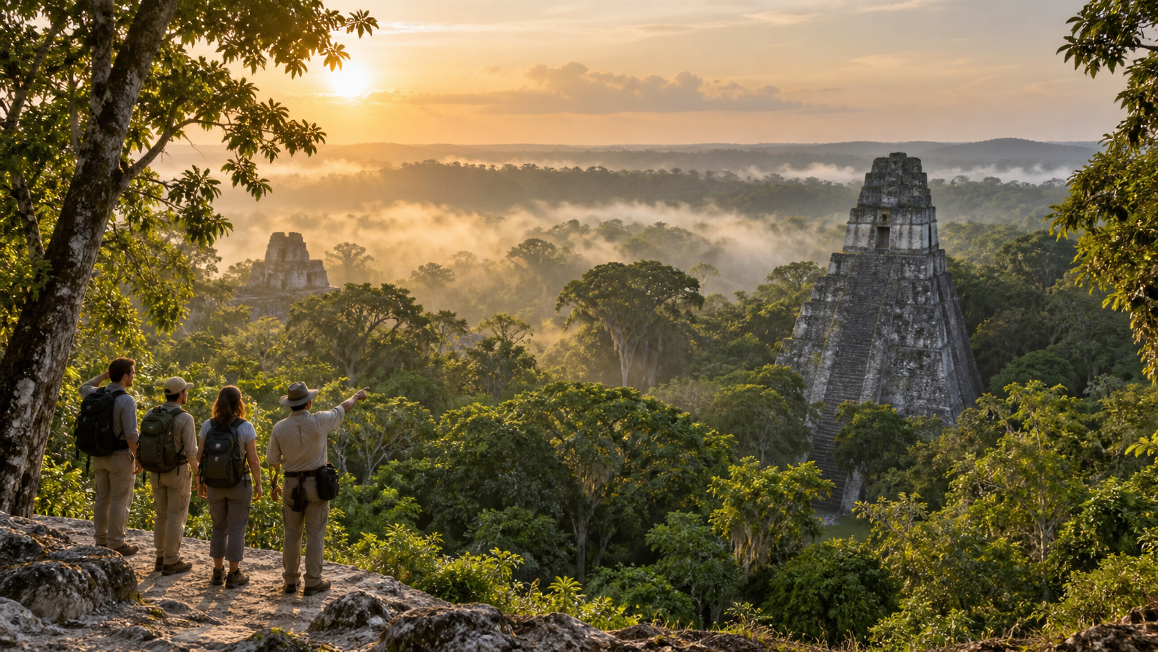 Parque Nacional Tikal en avión